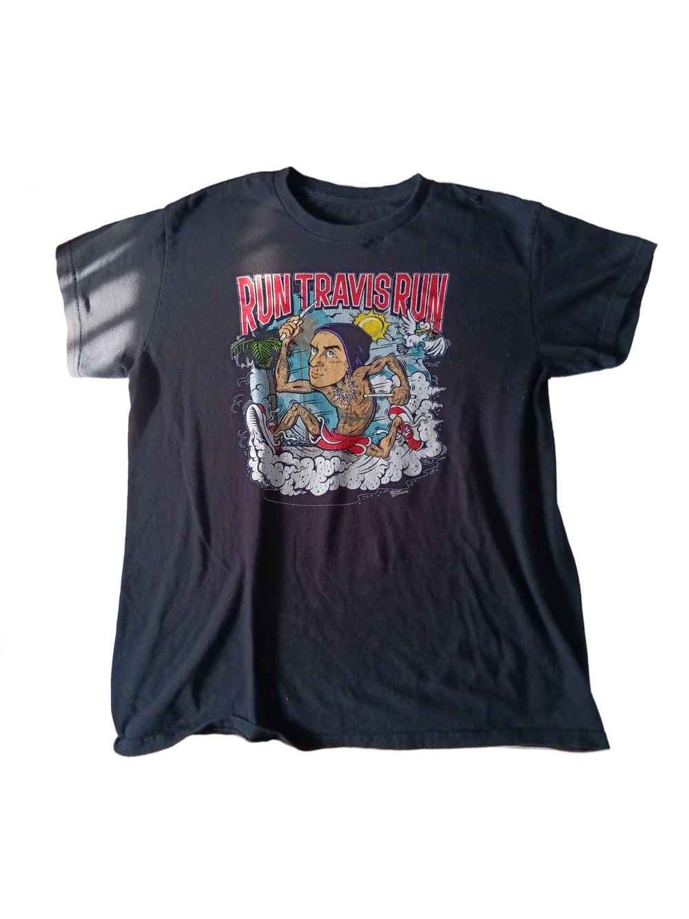 Vintage Run Travis Run Black Graphic Tee